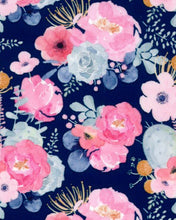 Load image into Gallery viewer, Pastel Flowers Navy TFP-PFL NVY