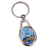 Silver Sublimatable Keychain with White Insert