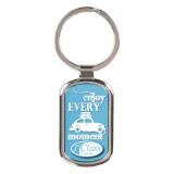 Silver Sublimatable Keychain with White Insert