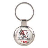 Silver Sublimatable Keychain with White Insert