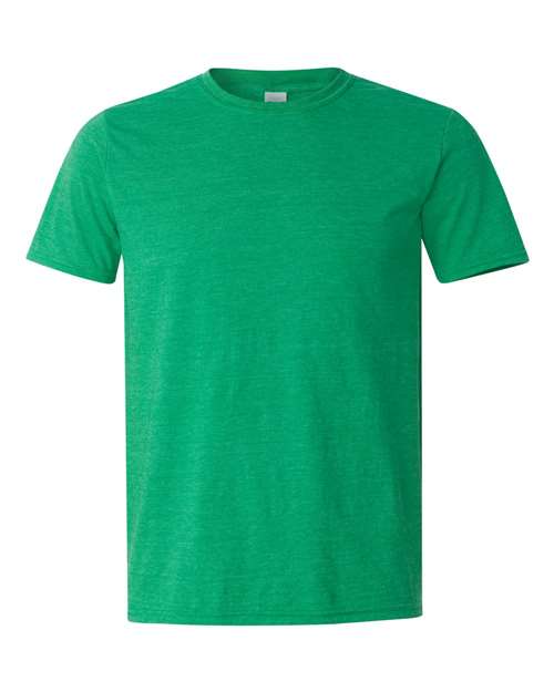 Gildan Softstyle T-Shirt - Heather Military Green, 100% Ringspun Cotton, Medium, Premium Fit